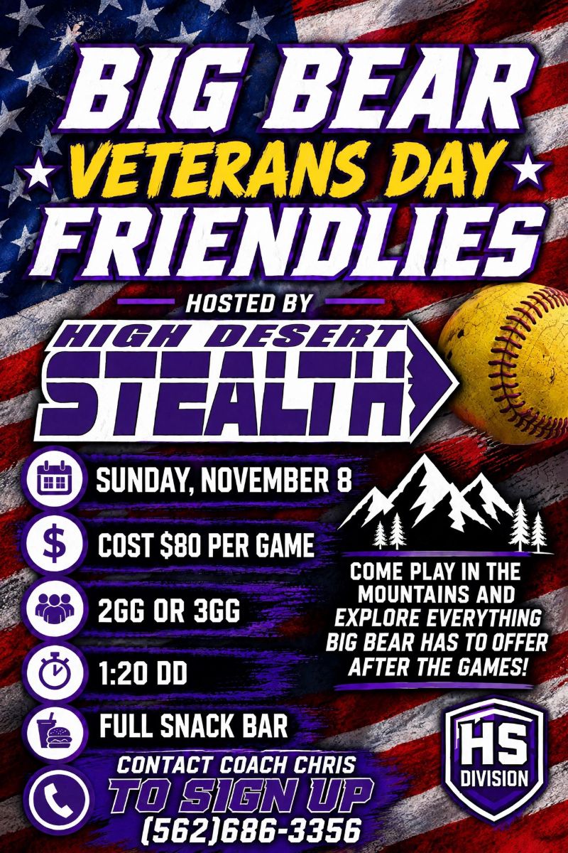 Flyer for Big Bear Veterans Day Friendlies