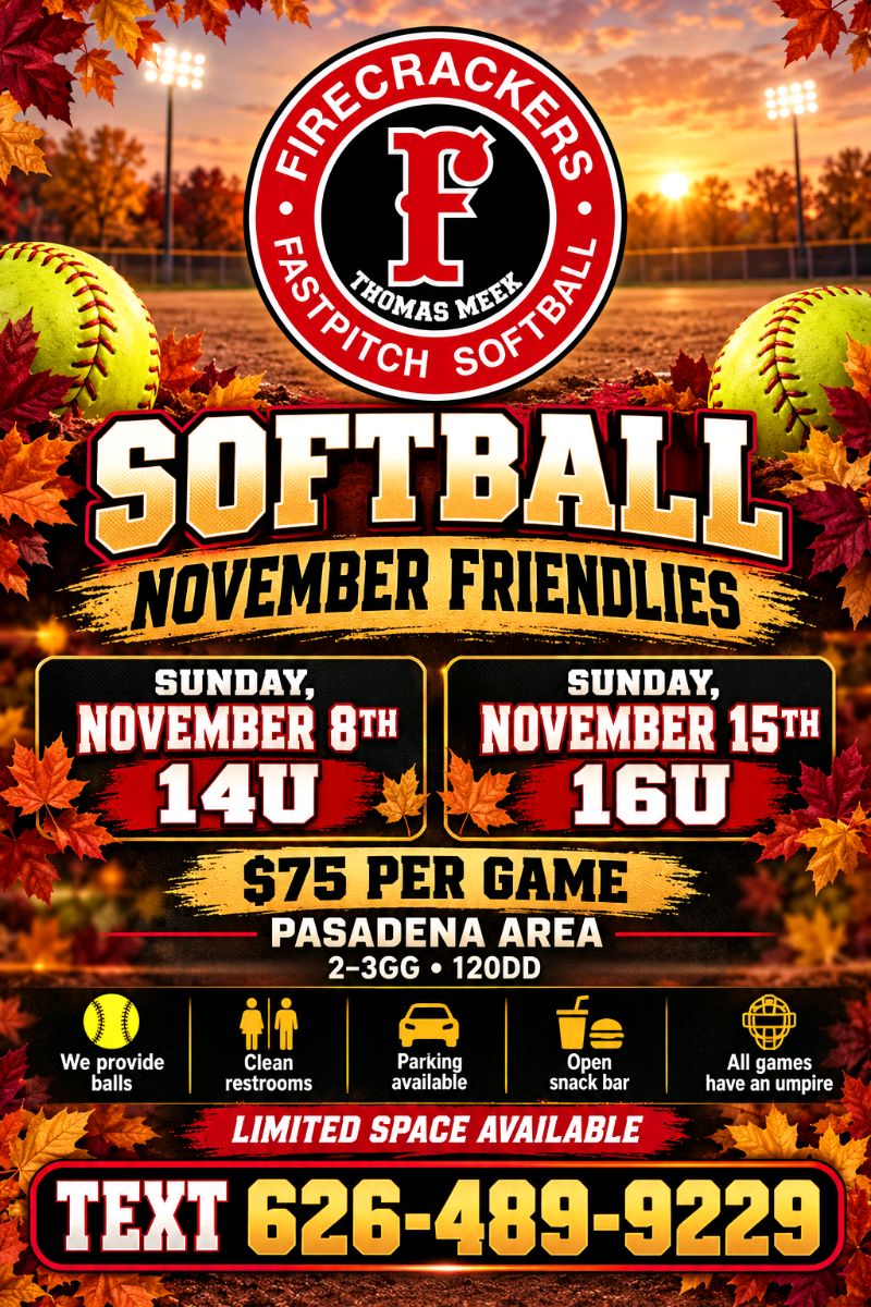 Flyer for November Friendlies